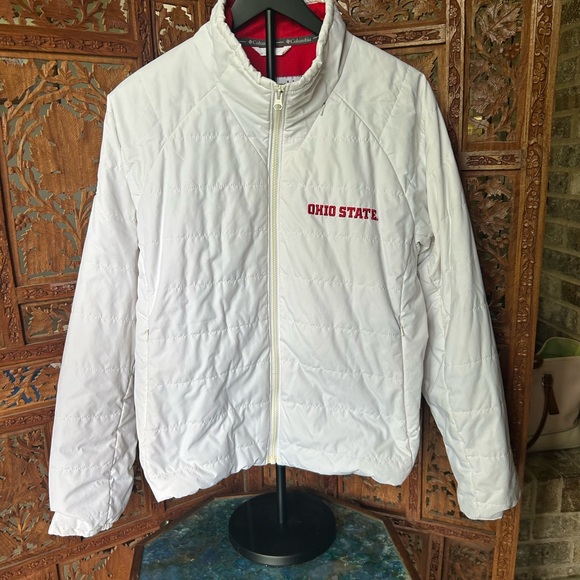 Columbia Jackets & Blazers - Columbia Women’s Ohio State White Puffer Jacket OSU Coat Size XL